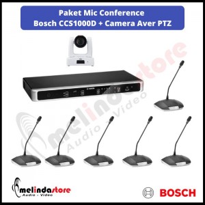 Paket Mic Conference System Kabel Bosch CCS1000D | 6 Mic + Camera PTZ | 1 Chairman 5 Delegate